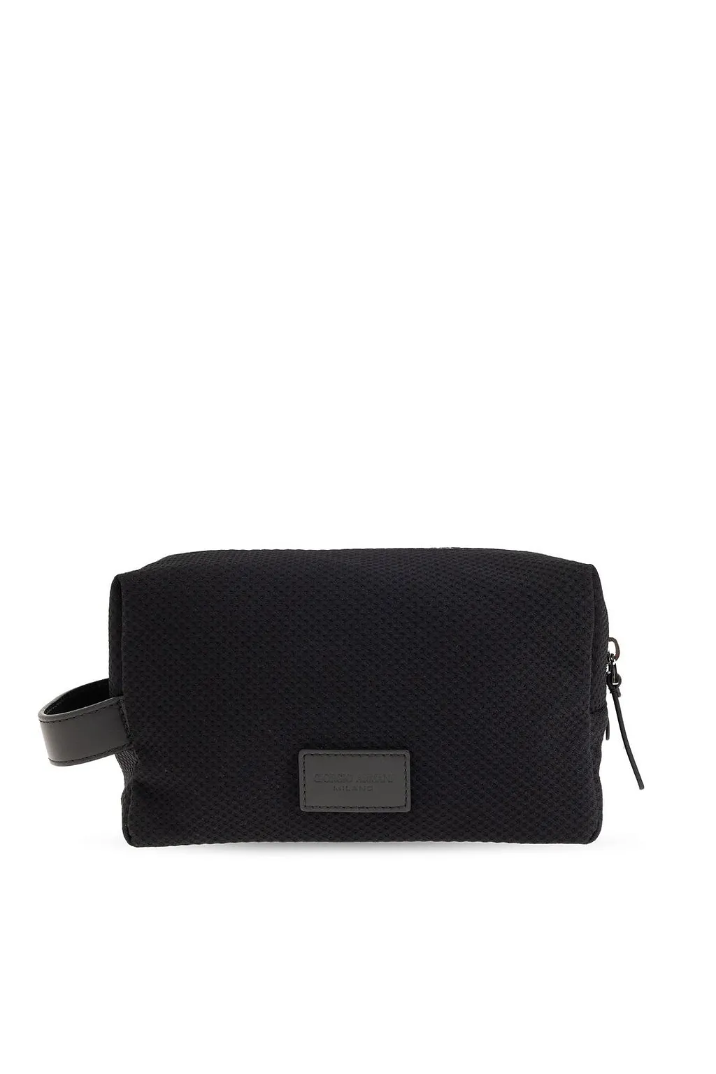 Giorgio Armani Textured Logo Toiletry Bag