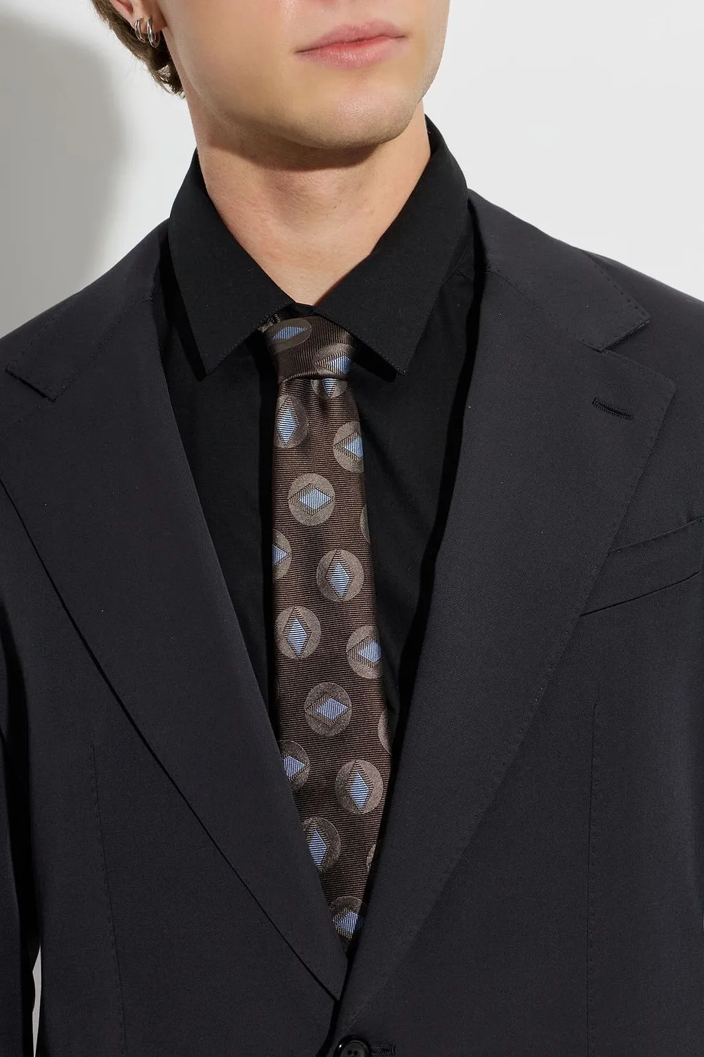 Giorgio Armani Geometric Pattern Tie