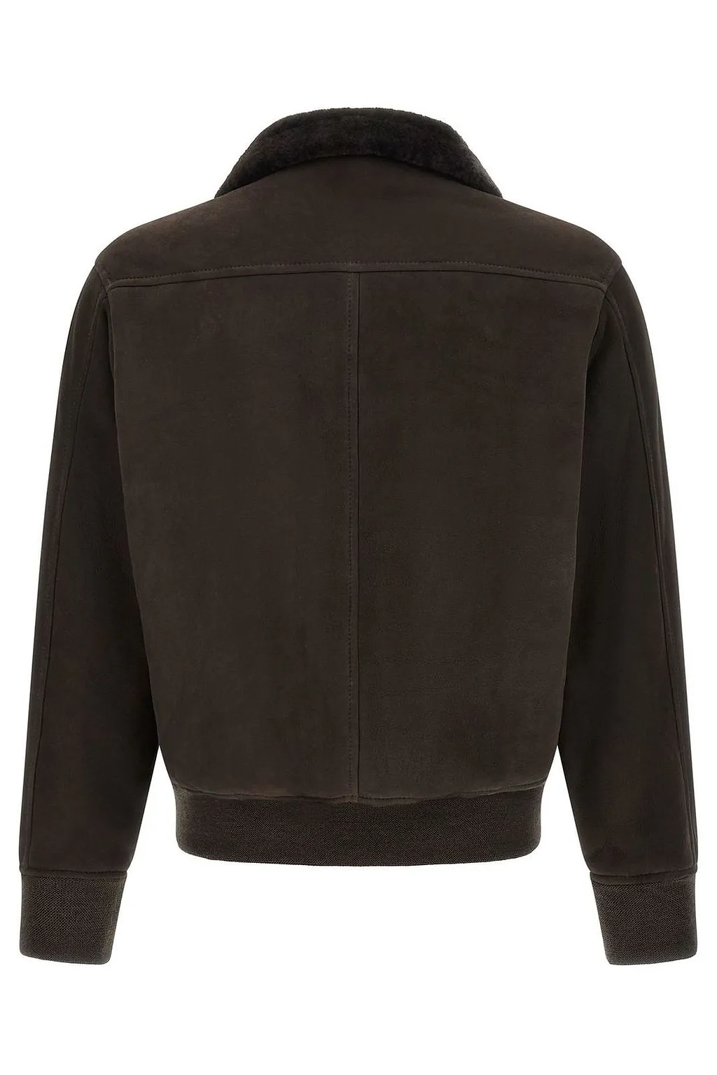 Giorgio Brato Shearling Collar Suede Jacket