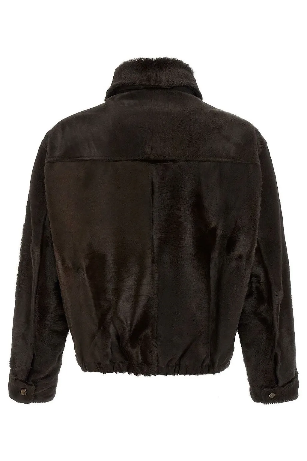 Pony Hair Effect Zip Jacket