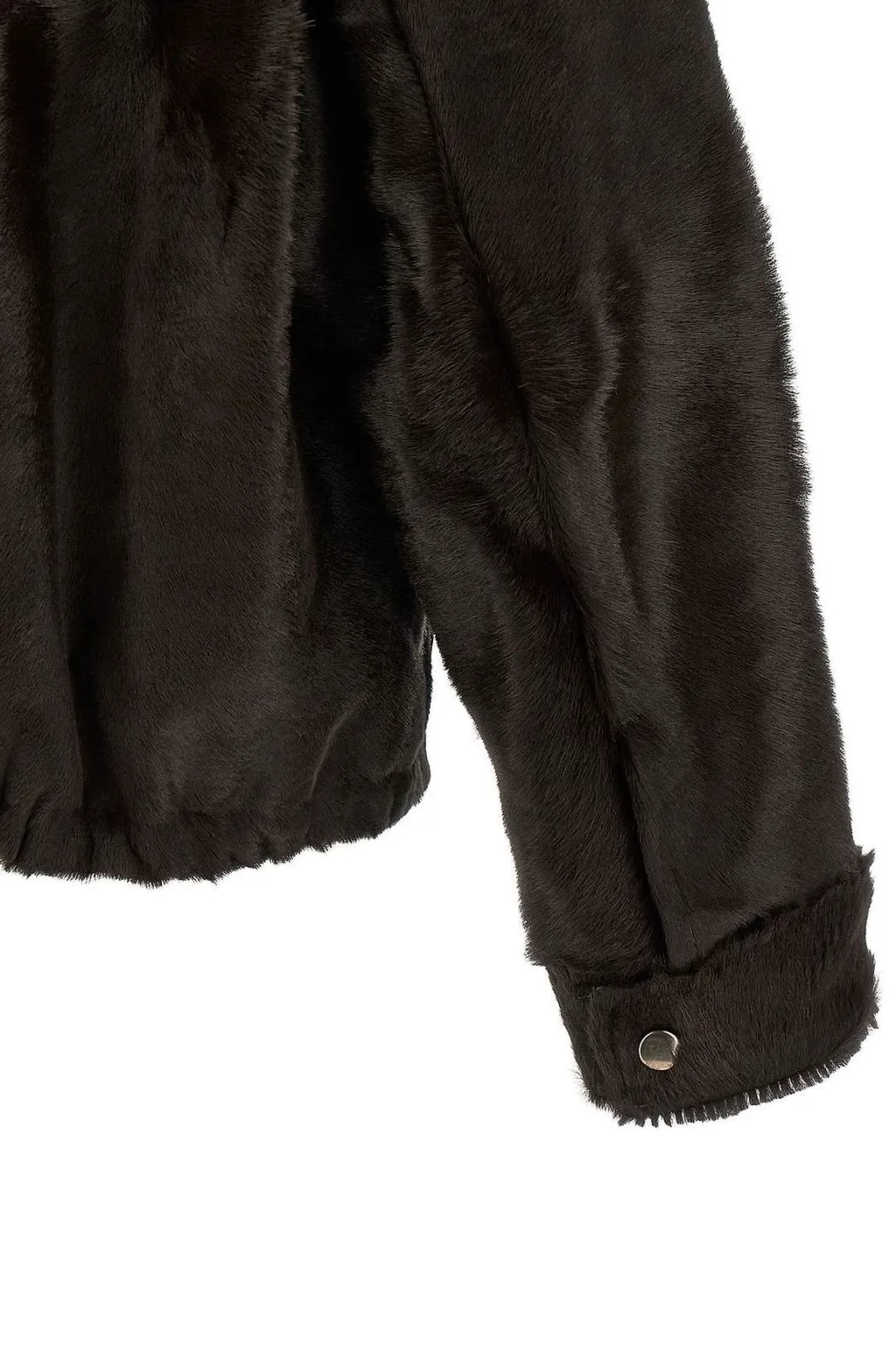 Pony Hair Effect Zip Jacket