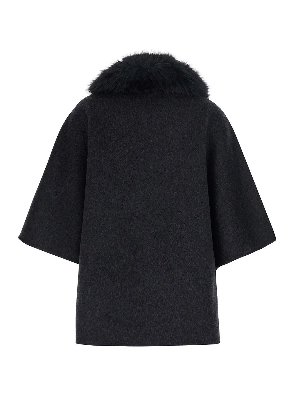Giovanni Paris Clementine Faux Fur Trim Cape