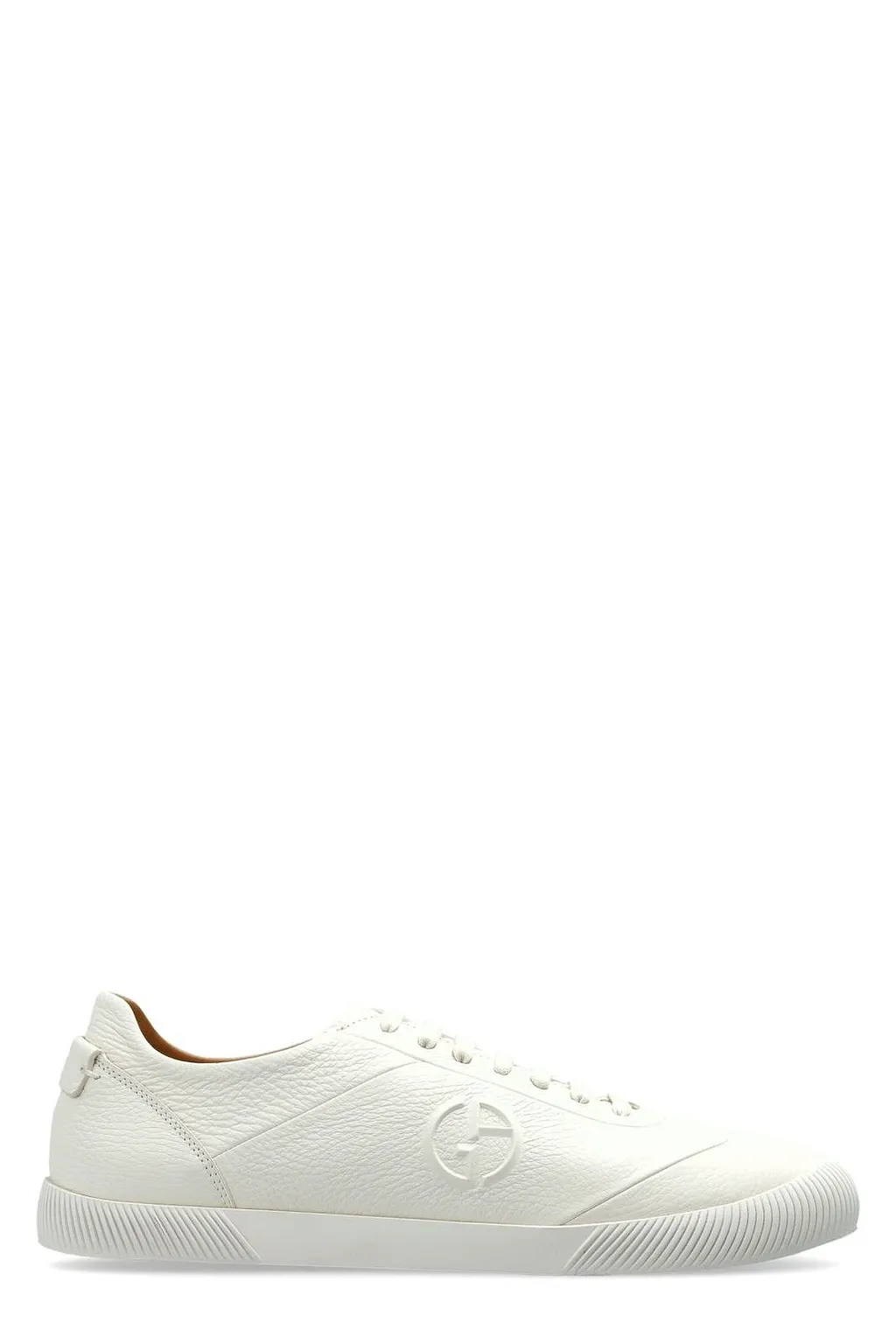 Giorgio Armani Logo Embossed Lace-Up Sneakers