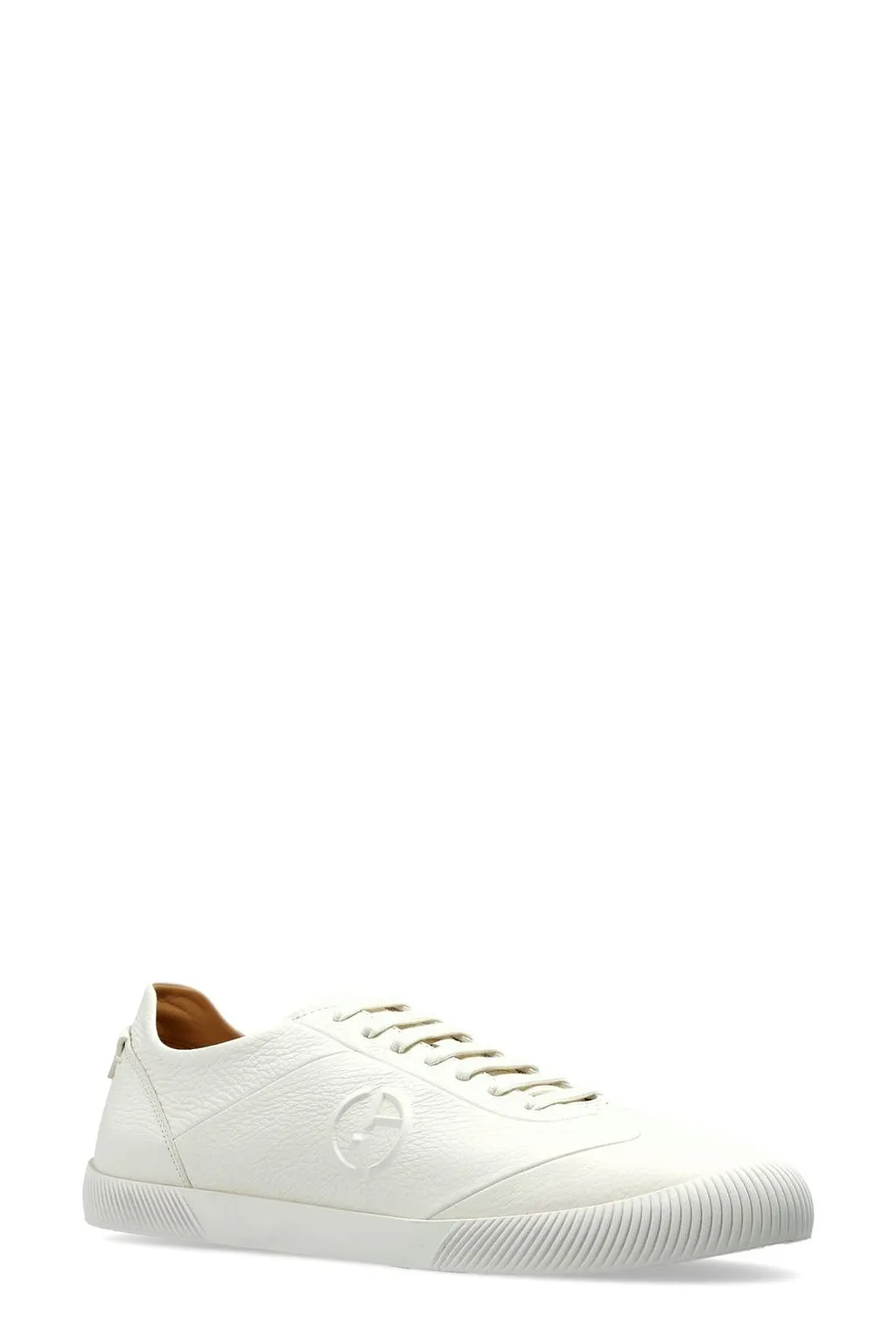 Giorgio Armani Logo Embossed Lace-Up Sneakers