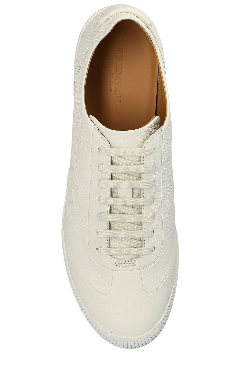 Giorgio Armani Logo Embossed Lace-Up Sneakers