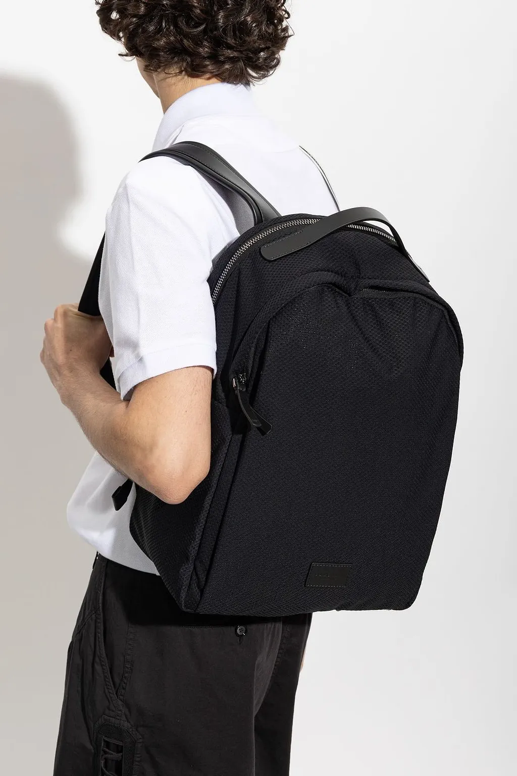 Giorgio Armani Logo Patch Backpack