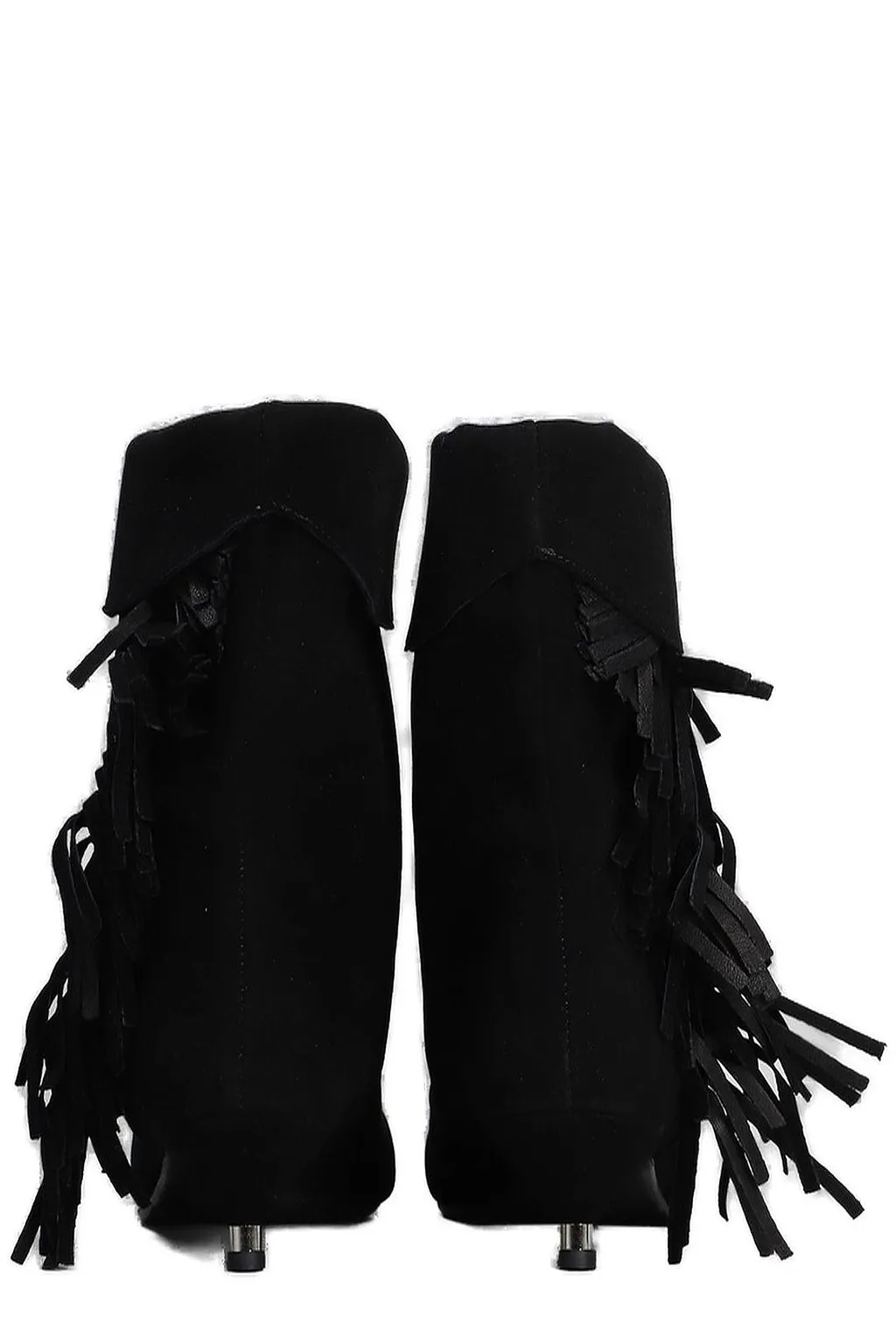 Gisel Moire Ariana Fringed Ankle Boots