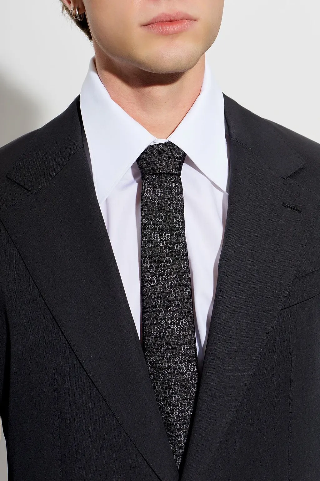 Giorgio Armani Monogram Pattern Tie