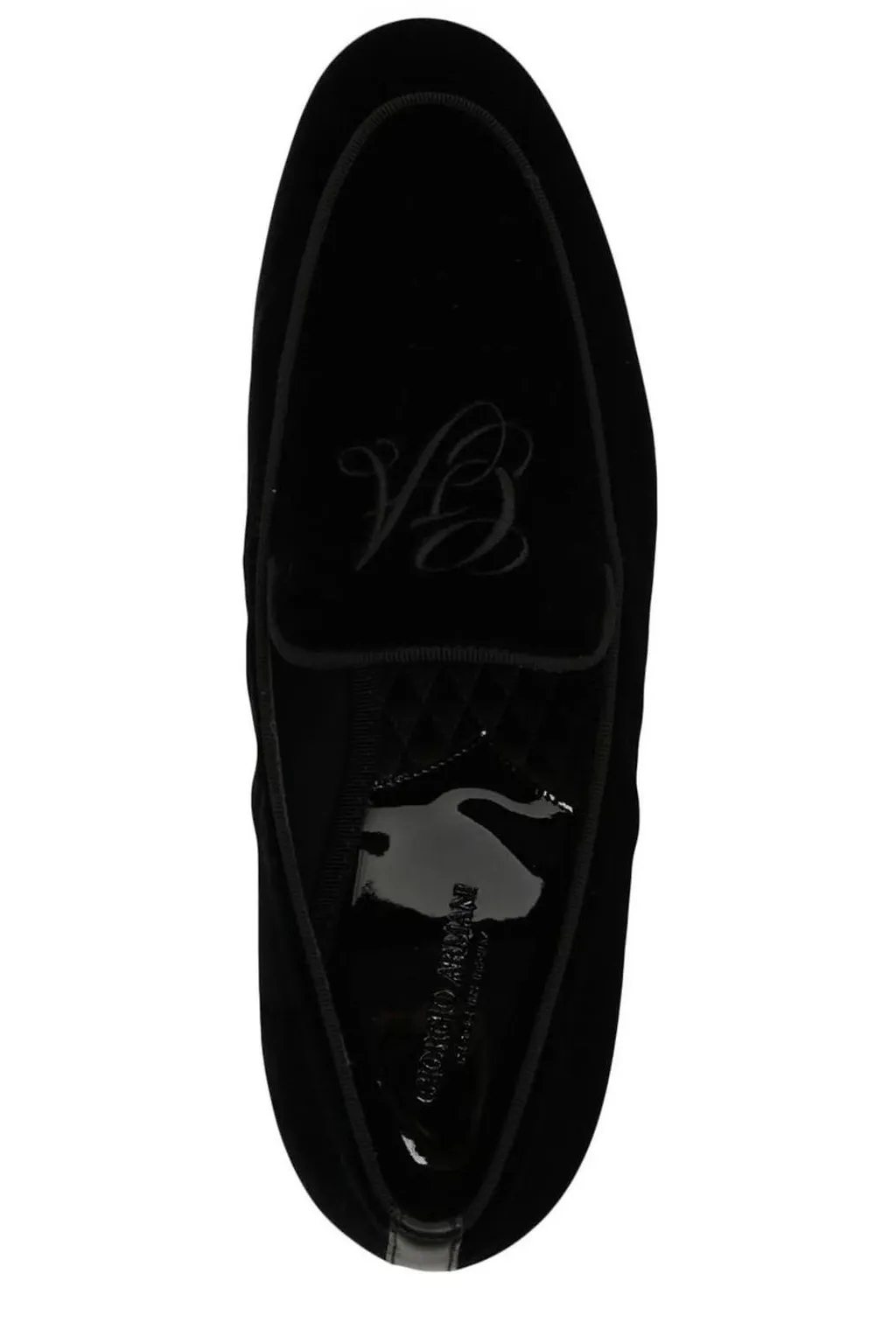 Giorgio Armani Monogram Slip-On Loafers