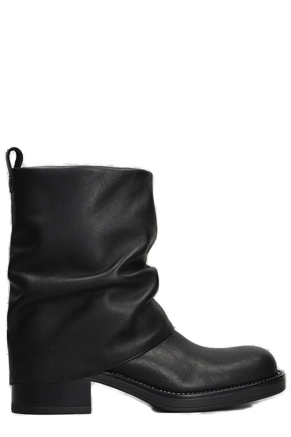 Gisel Moire Low Heel Ankle Boots