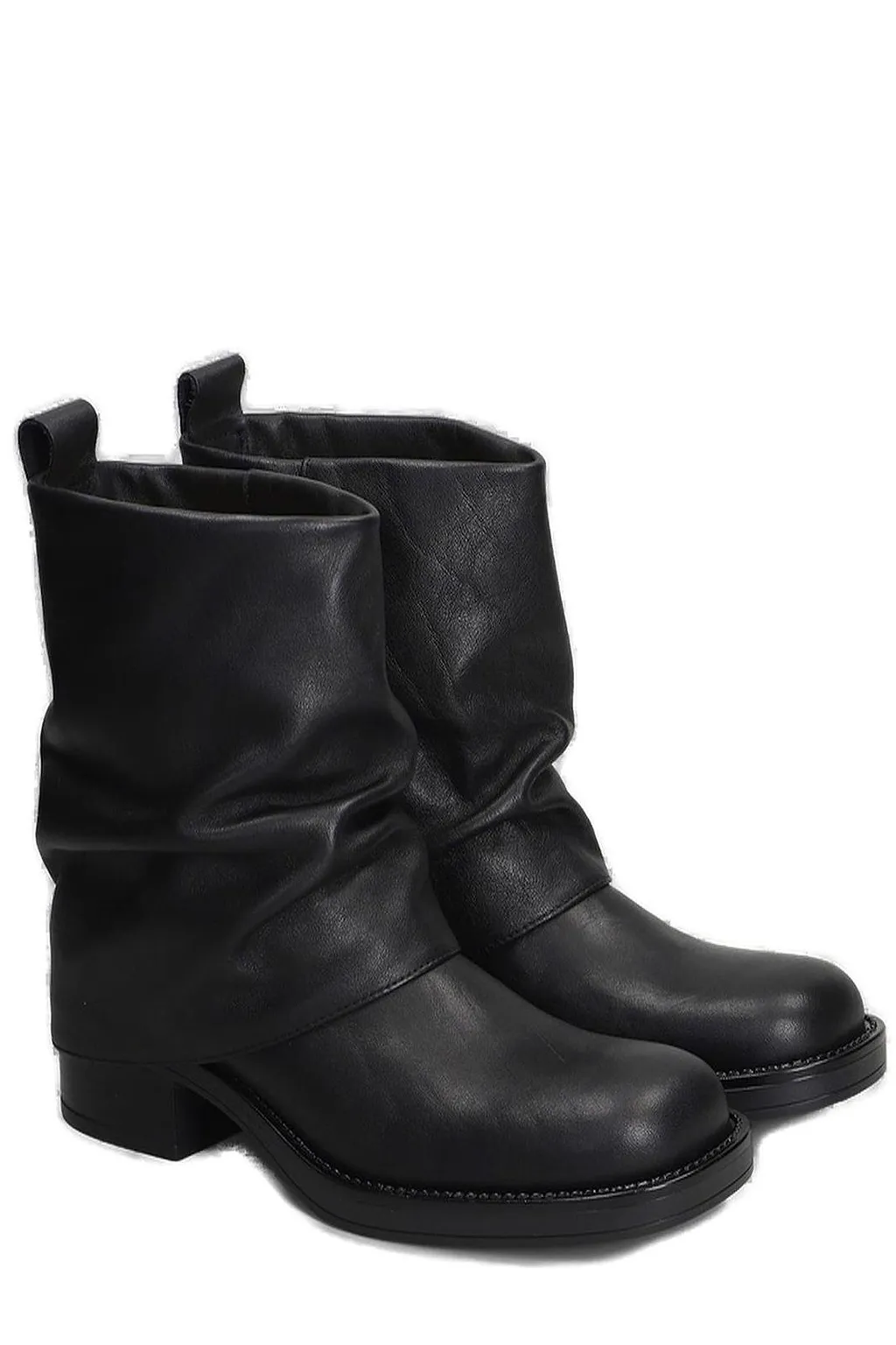 Gisel Moire Low Heel Ankle Boots