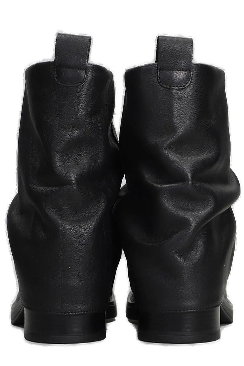 Gisel Moire Low Heel Ankle Boots