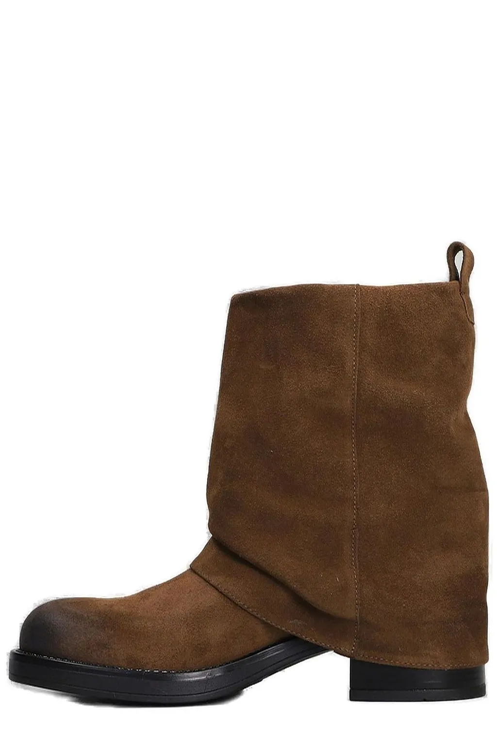 Gisel Moire Low Heel Ankle Boots