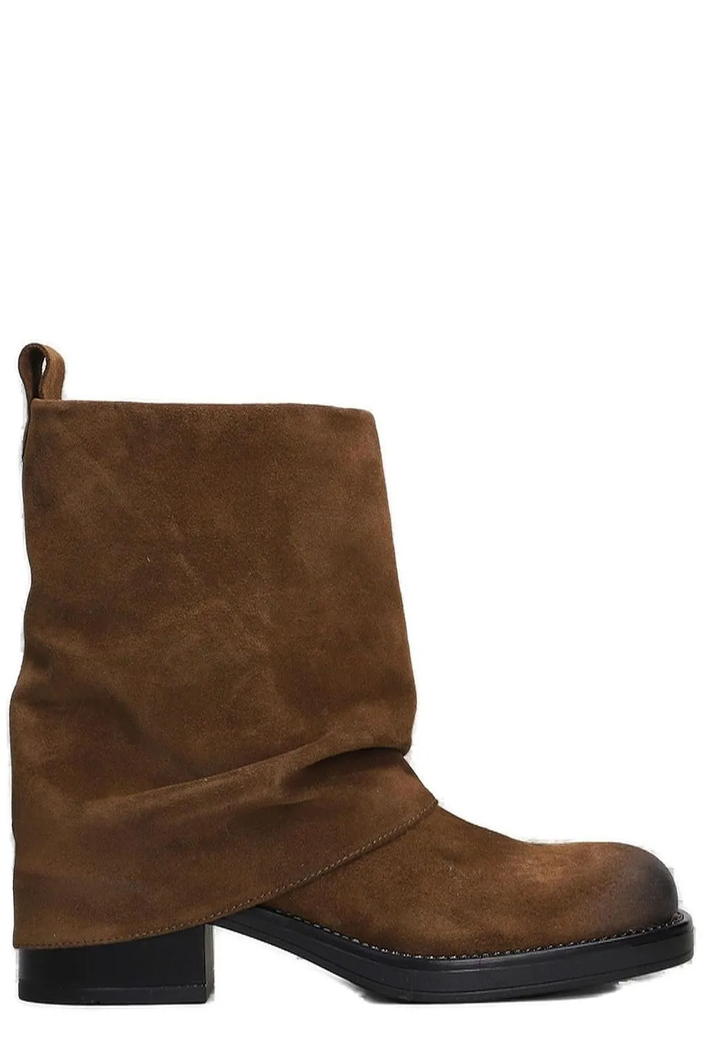 Gisel Moire Low Heel Ankle Boots