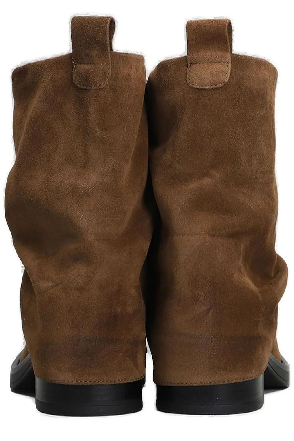 Gisel Moire Low Heel Ankle Boots