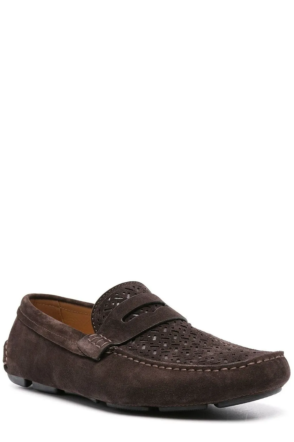 Giorgio Armani Perforated Driver Loafers