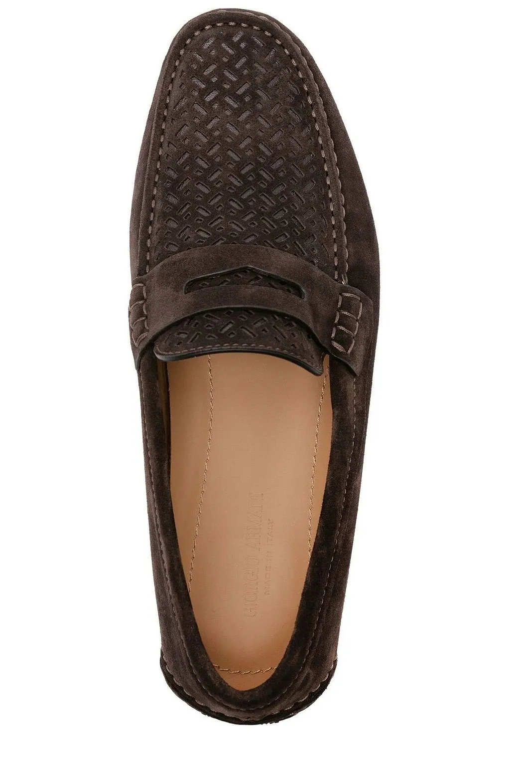 Giorgio Armani Perforated Driver Loafers