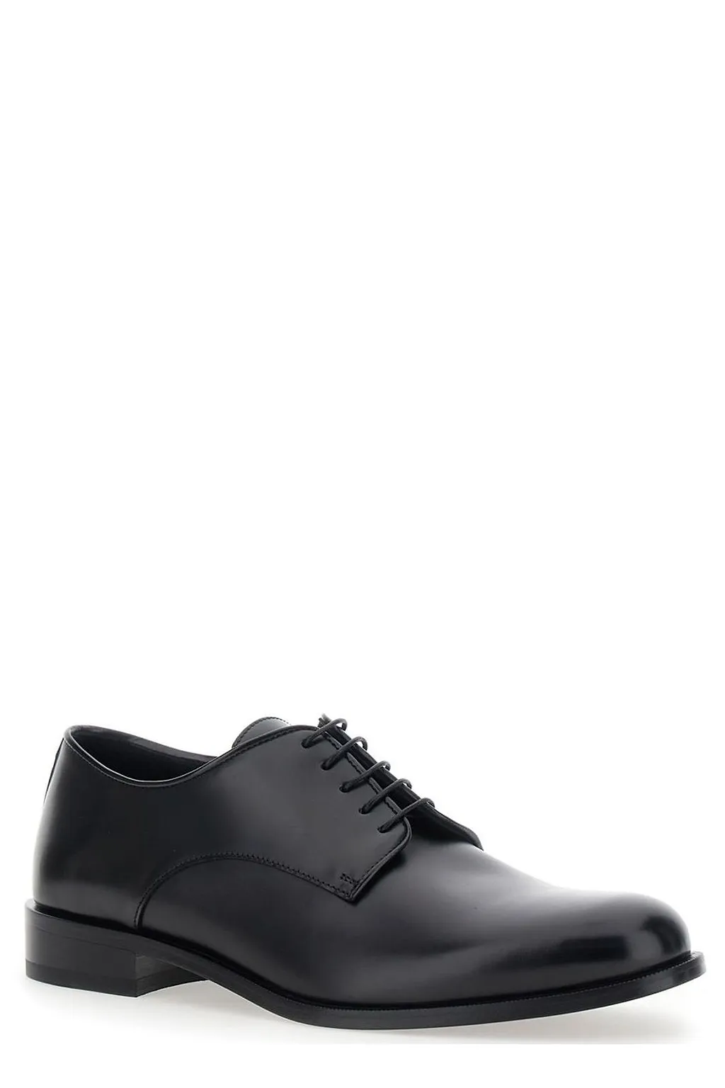 Giorgio Armani Plain Toe Leather Derby Shoes