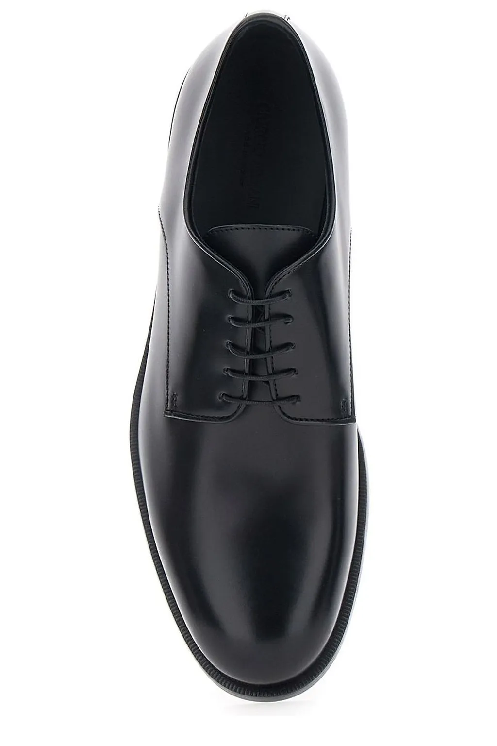 Giorgio Armani Plain Toe Leather Derby Shoes
