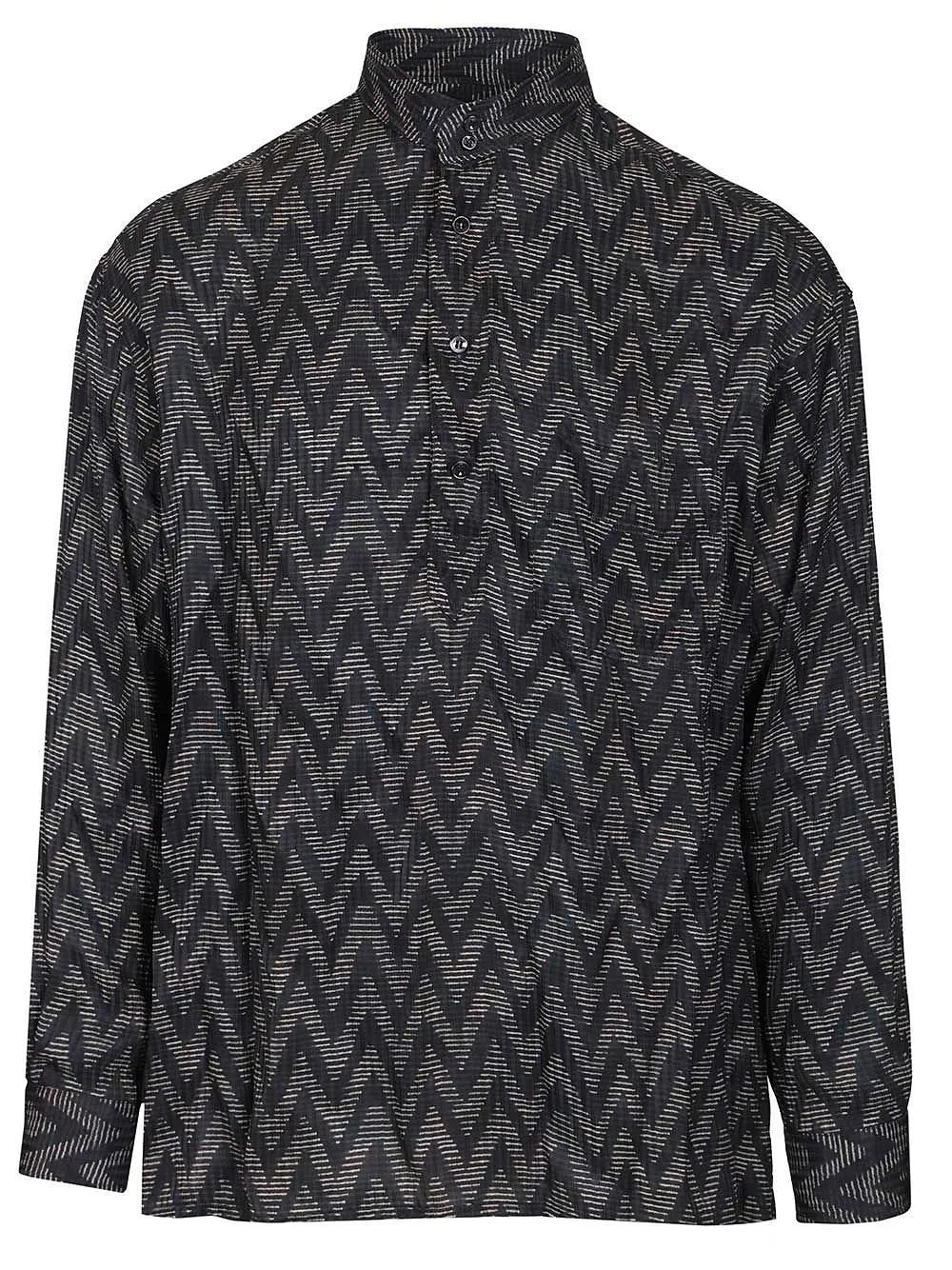 Giorgio Armani Zigzag Button Detailed Shirt