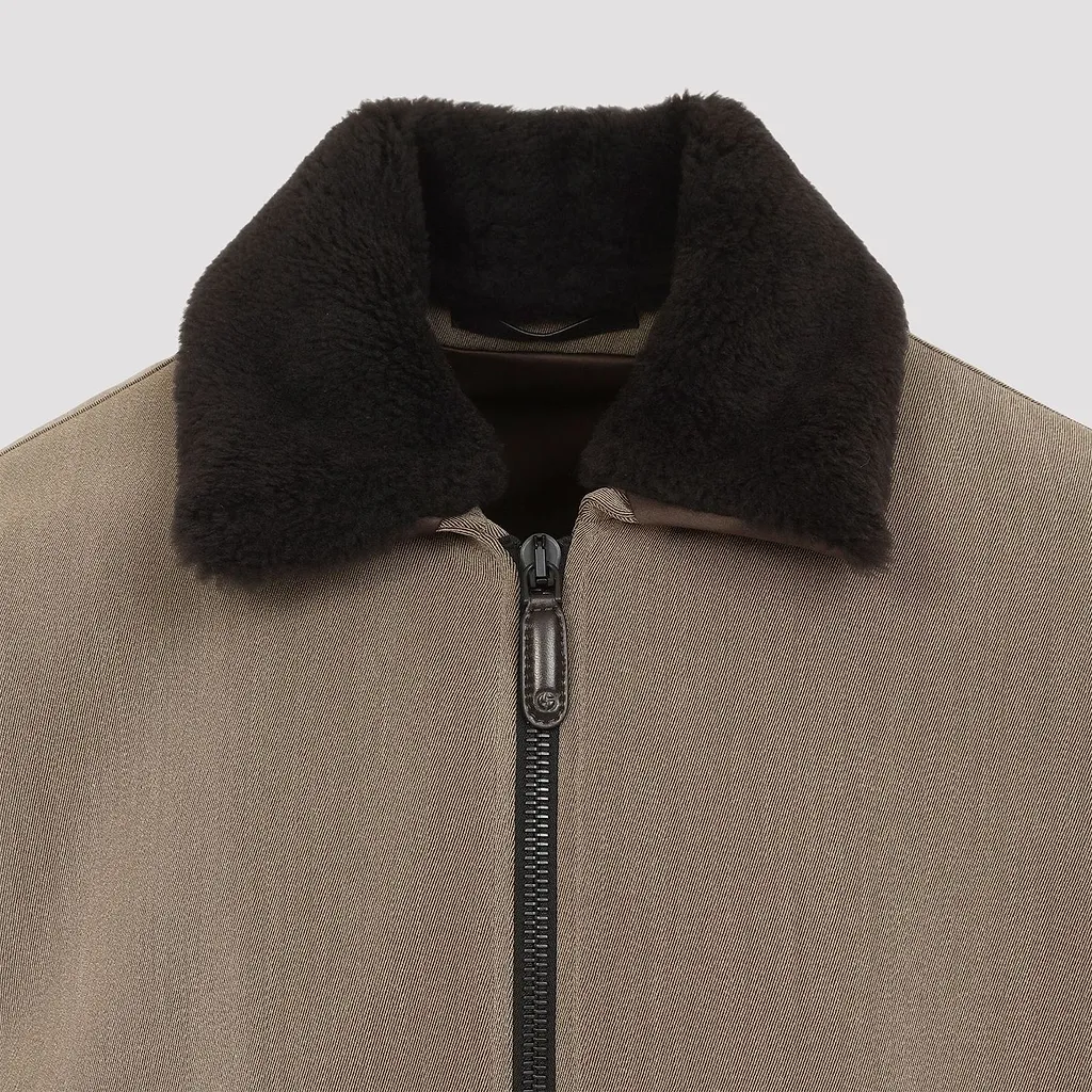 Shearling Collar Blouson Jacket