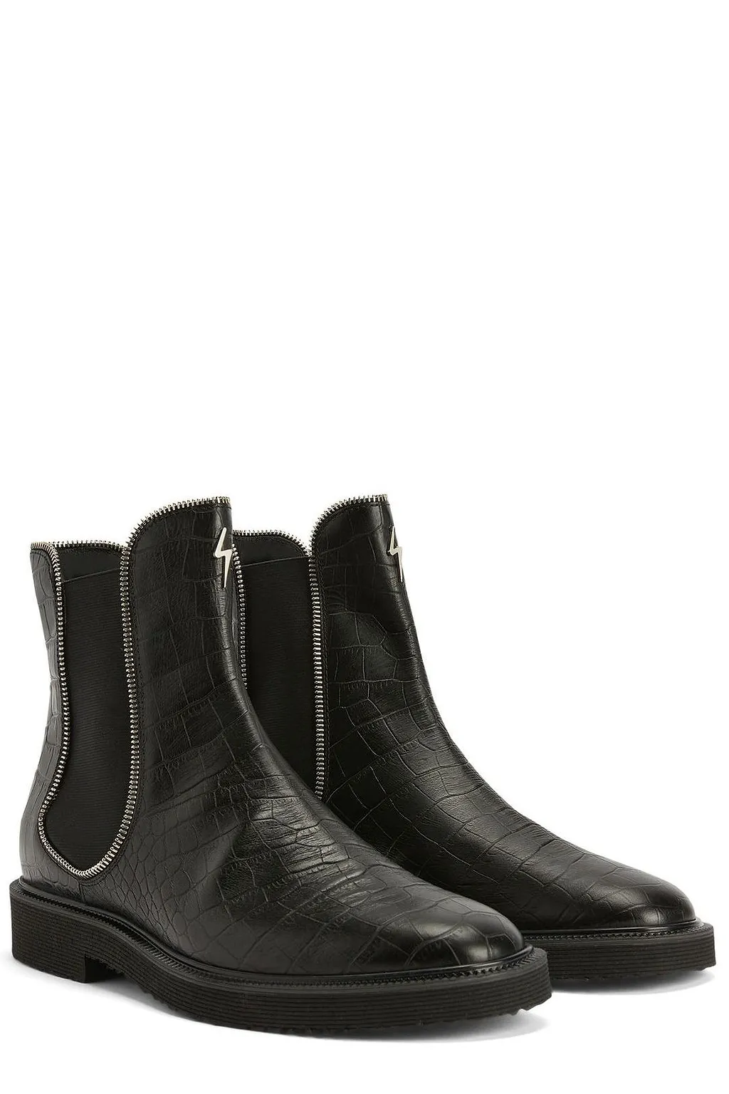 Giuseppe Zanotti Jaky Embossed Chelsea Boots