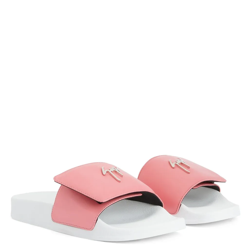 Giuseppe Zanotti New Brett Logo Slide Sandals