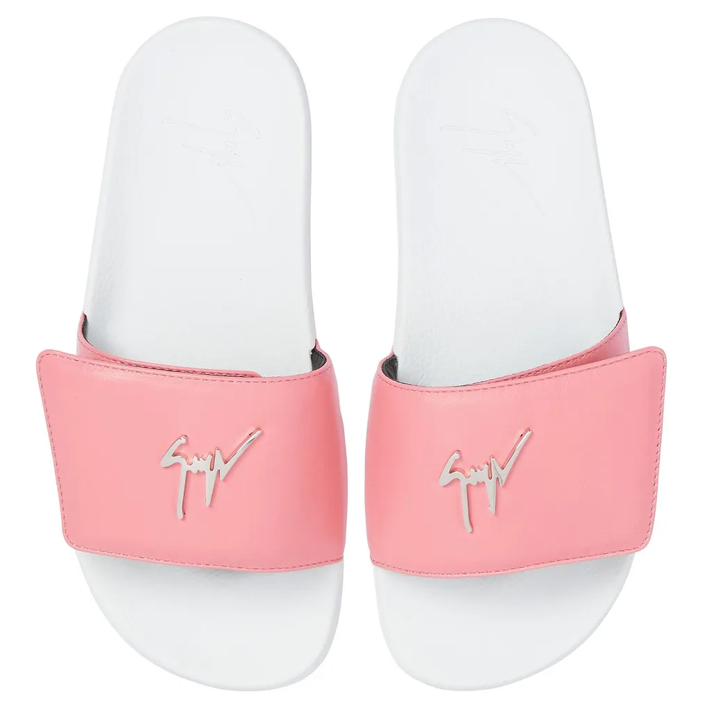 Giuseppe Zanotti New Brett Logo Slide Sandals