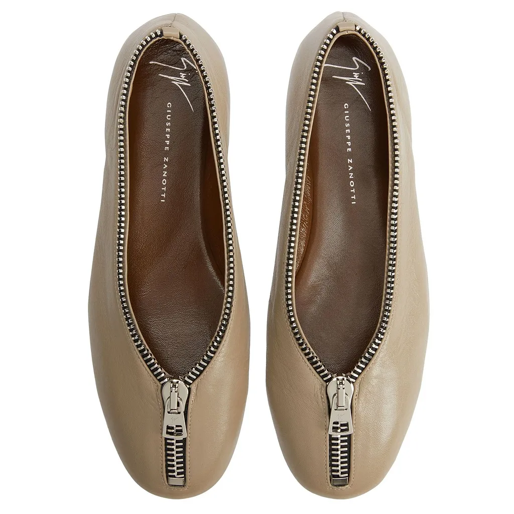 Oraine Zip-Detailed Ballet Flats