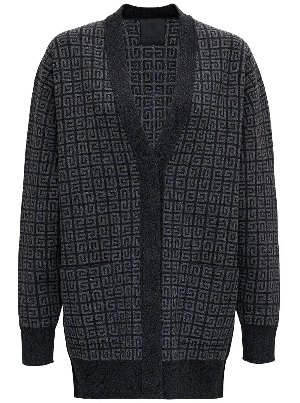 Givenchy Allover Logo Detailed Knit Cardigan