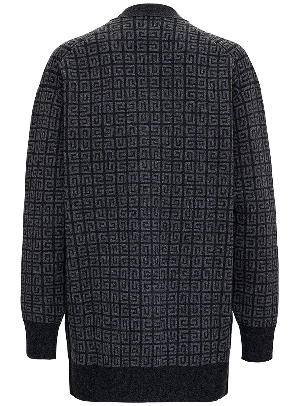Givenchy Allover Logo Detailed Knit Cardigan