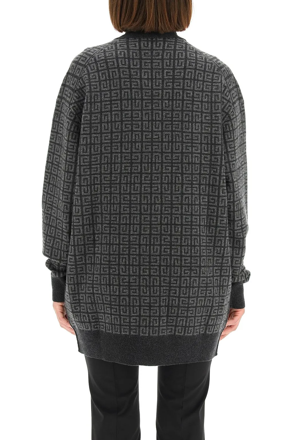 Givenchy Allover Logo Detailed Knit Cardigan
