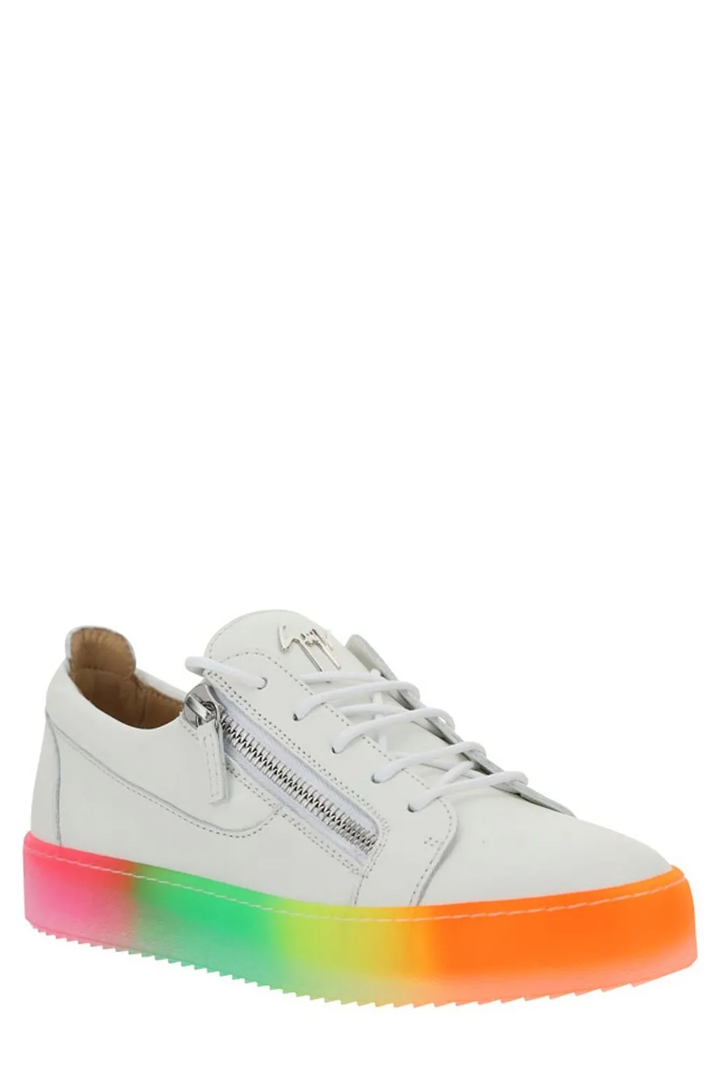 Giuseppe Zanotti Rainbow-Print Zip Detail Sneakers