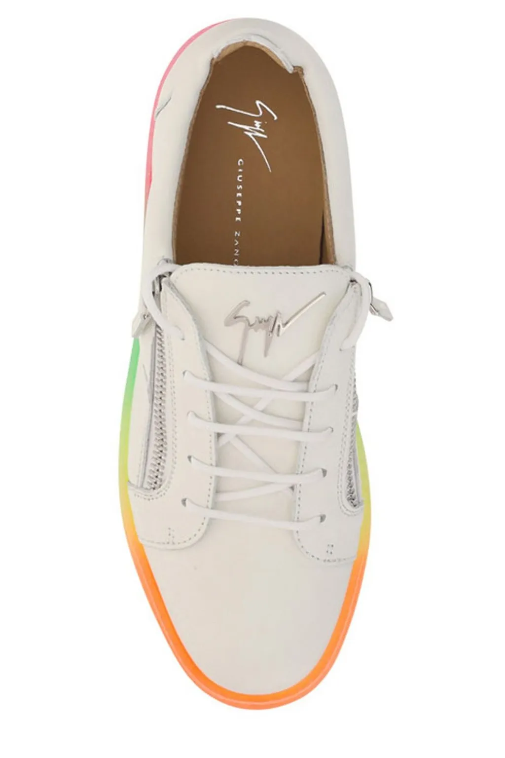 Giuseppe Zanotti Rainbow-Print Zip Detail Sneakers