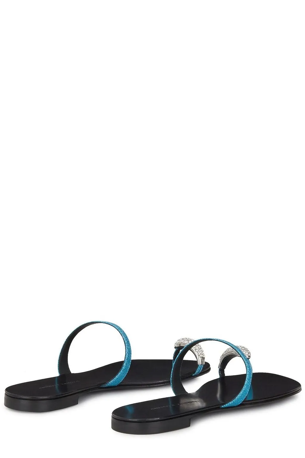 Ring Embellished Toe-Loop Slides