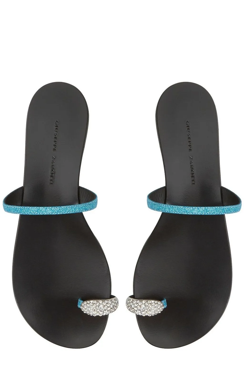 Ring Embellished Toe-Loop Slides
