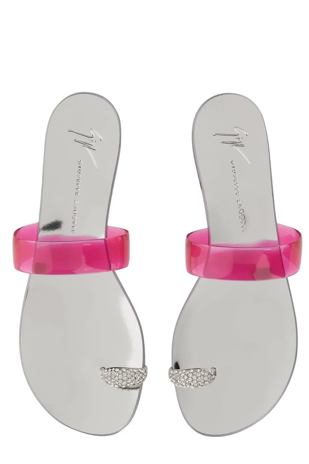 Giuseppe Zanotti Ring Plexi Flat Sandals