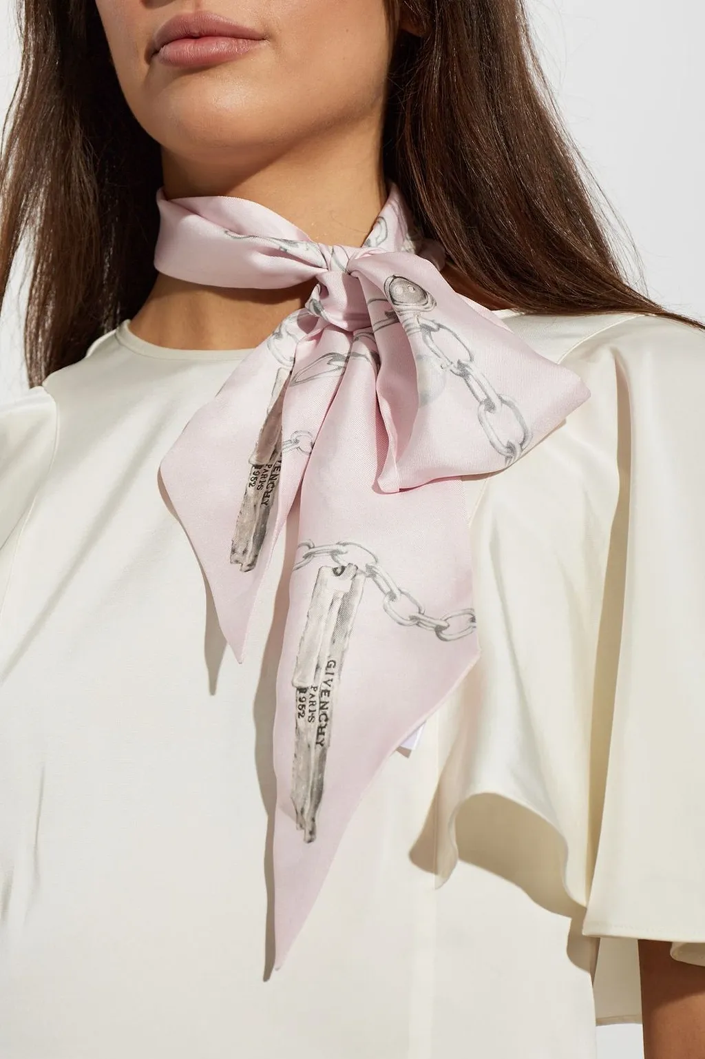 Chain Print Silk Scarf