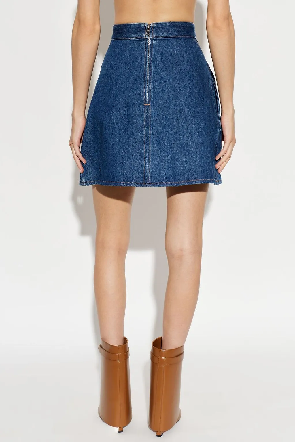 Givenchy Contrast Panel Denim Skirt