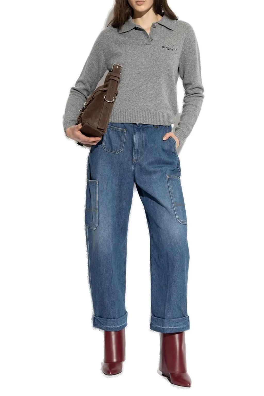 Givenchy Cropped Utility Denim Jeans