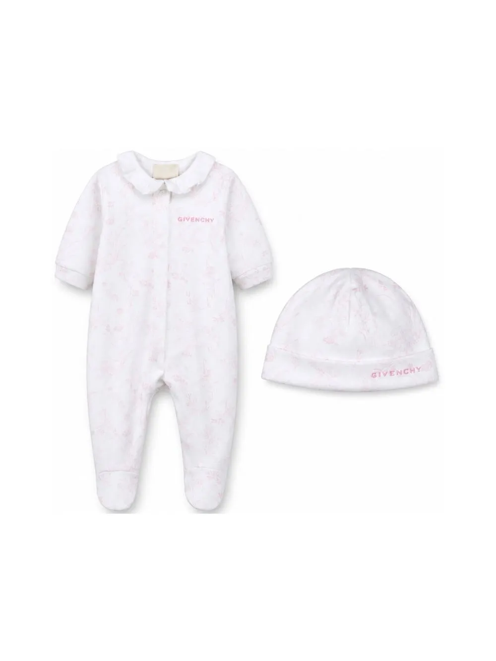 Givenchy Kids Floral Printed Long-Sleeved Babygrow Set