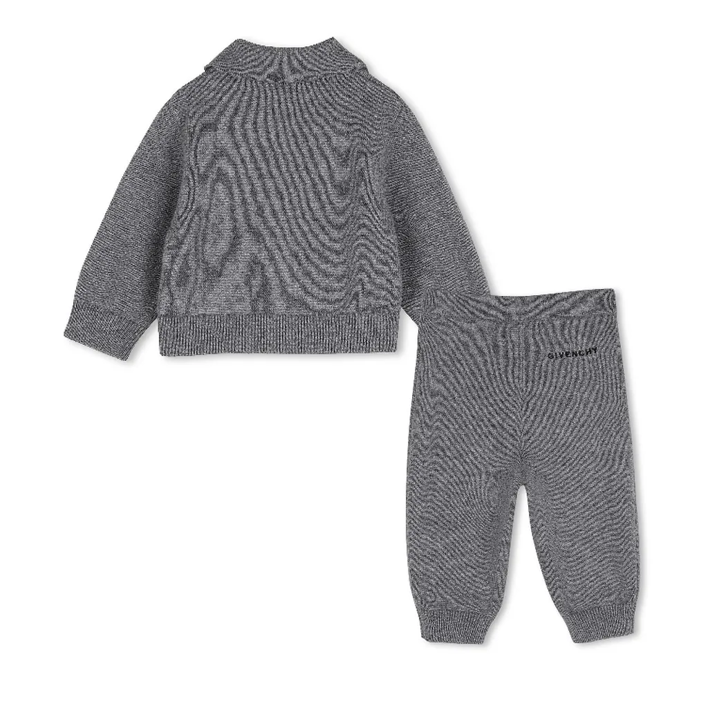 Givenchy Kids Logo-Embroidered Buttoned Knitted Tracksuit