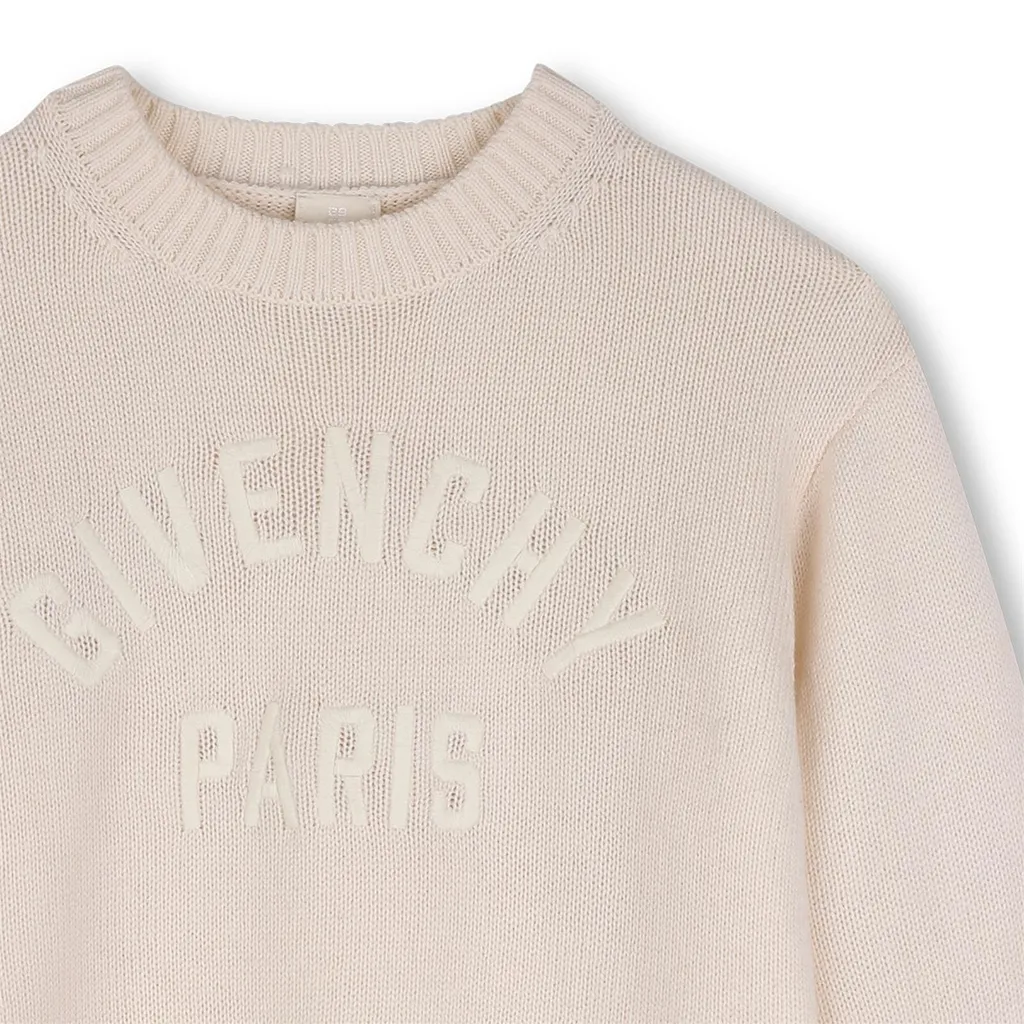 Givenchy Kids Logo Embroidered Crewneck Jumper
