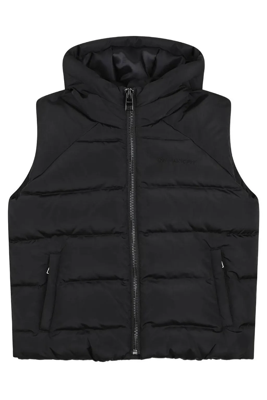 Givenchy Kids Zip-Up Hooded Quilted Gilet