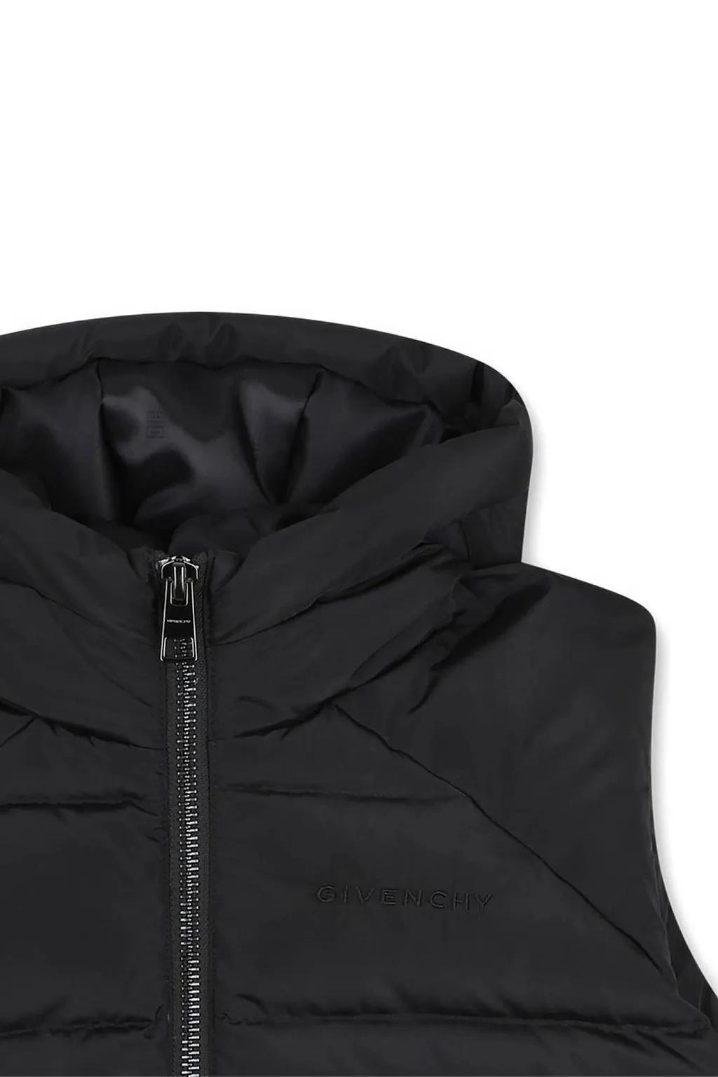 Givenchy Kids Zip-Up Hooded Quilted Gilet