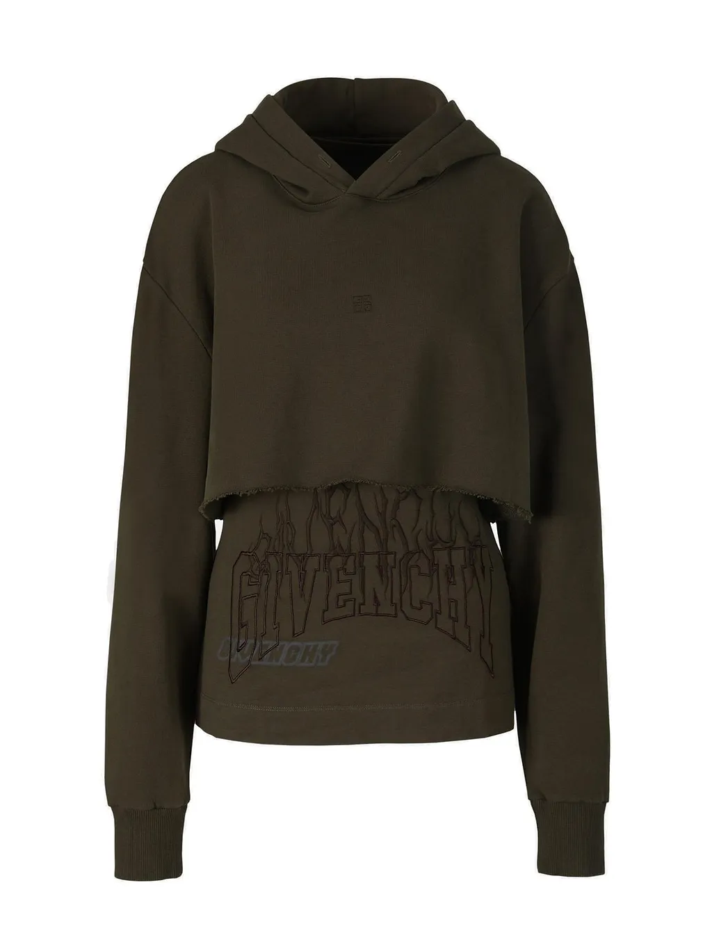 Givenchy Logo Embroidered Layered Effect Hoodie