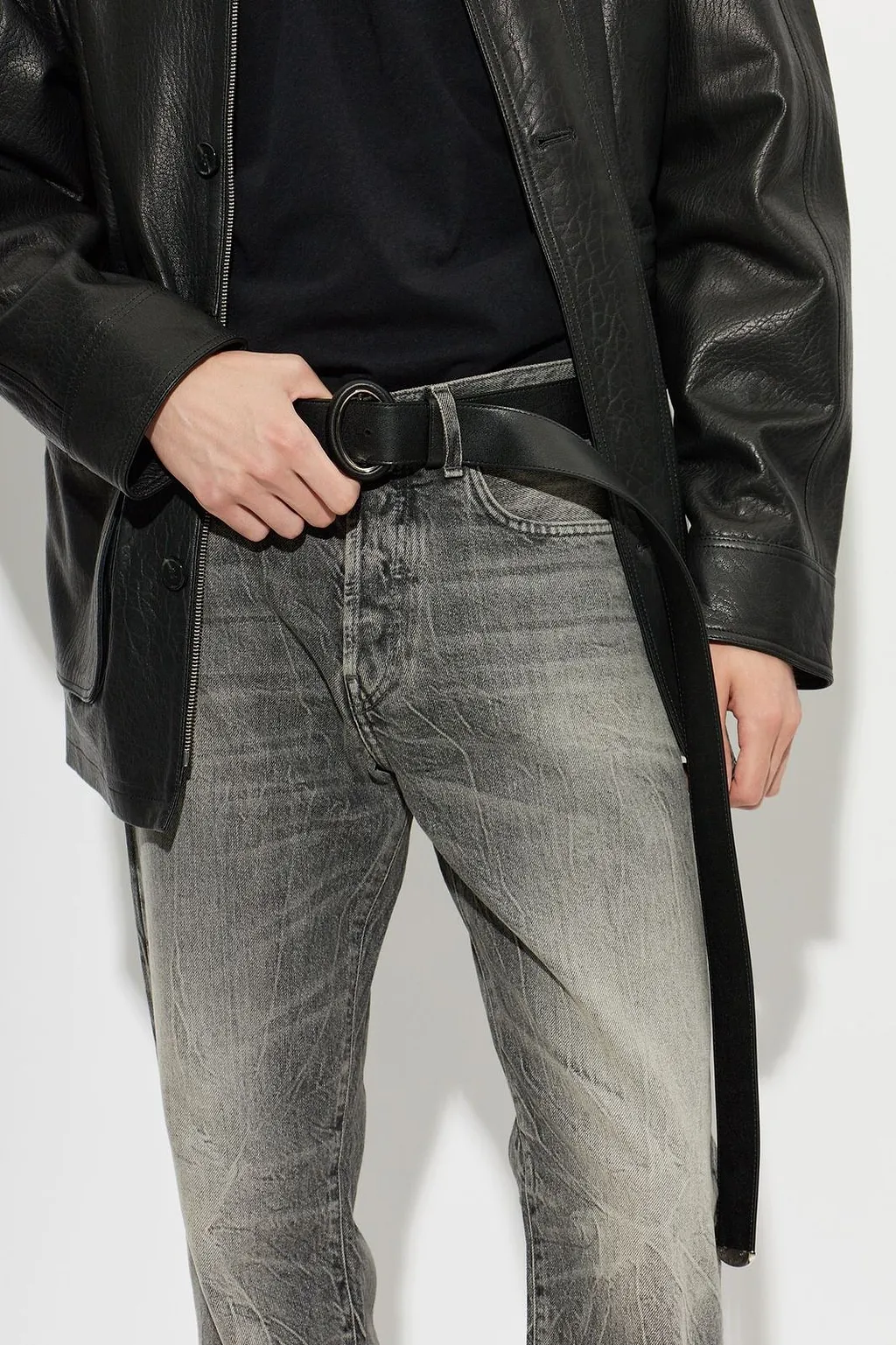 Givenchy Logo Engraved Buckle Belt