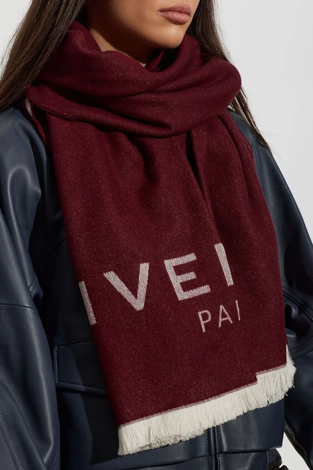 Givenchy Logo Fringe Scarf