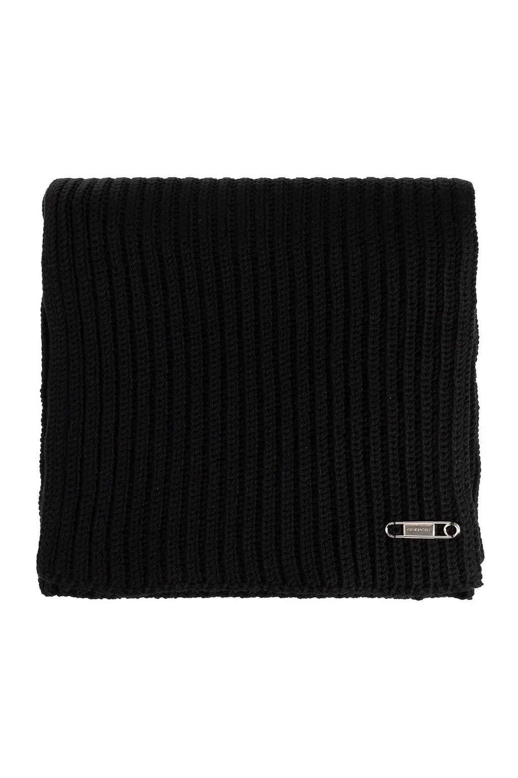 Ribbed Pin-Detail Scarf