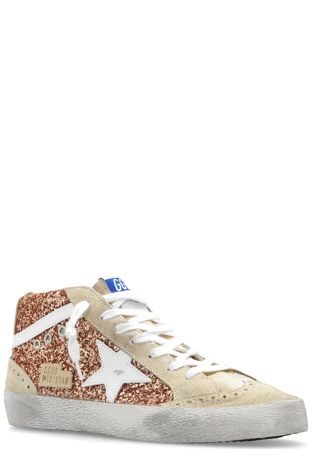 Mid Star High-Top Glittered Sneakers